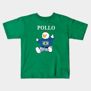 Pollo bear de Brazil Kids T-Shirt